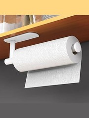 Holder Kitchen Roll Towel Paper Rack Under Cabinet Wall Toilet Self Adhesive