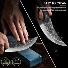Forged Serbian Butcher Knife High Carbon Steel Meat Cleaver Chopping Knife