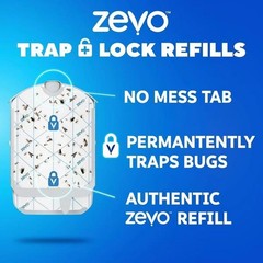 4pack- Refill Cartridges Zevo Flying Insect Trap Refill Cartridges -Easy to Use