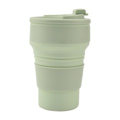 Silicone Folding Cup Collapsible Mug Portable with Cover Coffee Travel Outdoors