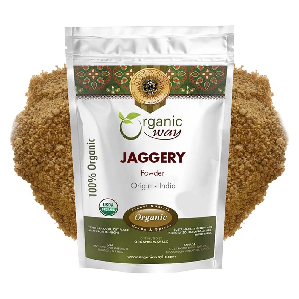 Organic Way Jaggery Powder | Kosher Certified Origin – India (1lbs 16 Oz)