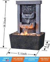 Home Décor 10.3 in Indoor Waterfall Fountain Relaxation High Pressure Water…