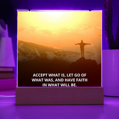 Faith Accept What Is Religious Plaque & Cross Gift Set, Christian Gifts