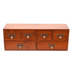 6 Drawers Desktop Dresser Wooden Storage Dressers Chests of Drawers for Bedroom