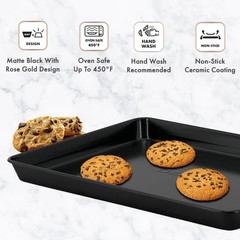 Stackable Nonstick Bakeware Set 8 Piece Baking Pan Set Oven Safe Carbon Steel