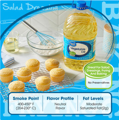 (2 pack )Great Value Vegetable Oil, 1 Gallon choice for all of your cooking New