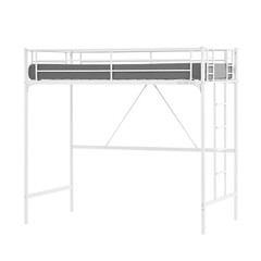 Loft Bed Twin Loft Bunk Bed Frame with Stairs Flat Ladder Rung for Kids Adults