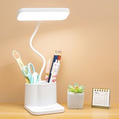 LED Desk Lamp Eye-Caring Reading Table Light Adjustable Neck Lamp w/ Clamp USB