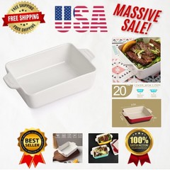 Non-Stick 20 Oz Rectangular Baking Dish – Dishwasher & Oven Safe – White Finish