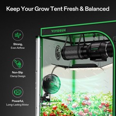 VIVOSUN Aerowave A6 6″ Grow Tent Clip Fan Clip on Oscillating Fan Adjust Tilt