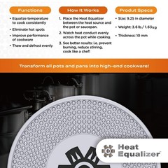 -9.25 inch Cast Iron Heat Diffuser Plate for Gas & Electric Stoves | Even Hea…