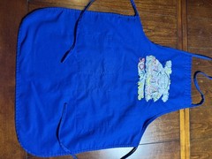 Ecuador Embroidered Apron Blue Andean Folk Art Woven Pockets Latin American