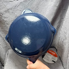 Le Creuset 10.25 Inch Enameled Cast Iron Signature Skillet Marseille Blue France