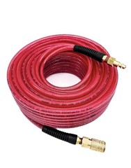 Polyurethane(PU) 1/4-Inch x 100FT Reinforced, Air Hose with 1/4” Swivel Industri