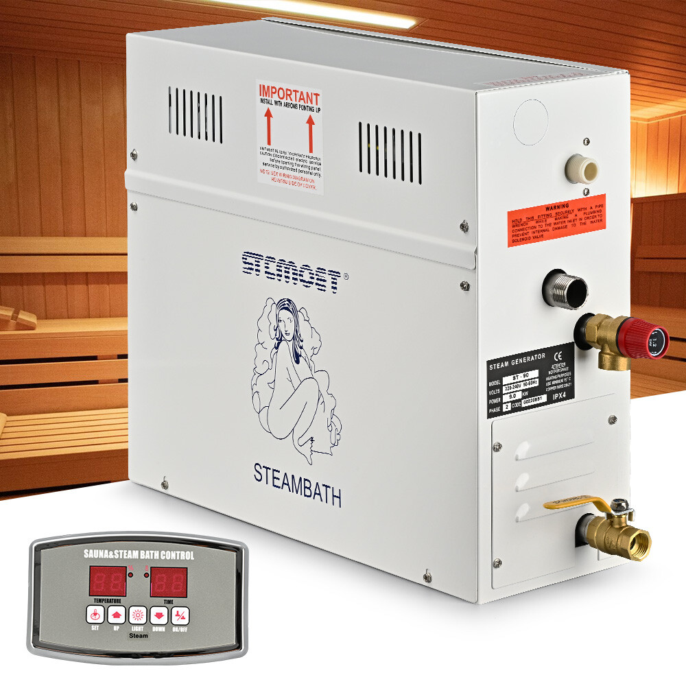 9KW steam Generator Shower ST-135M Sauna Bath Spa Control Humidifier Certificate