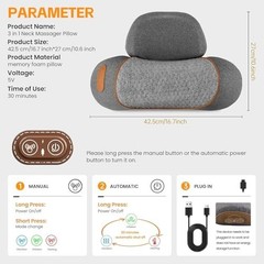 Callixe Thera Pillow Massage Neck Hump, TheraPillow Massager with Heat