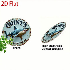 Jaws Movie Amity Island Shark Metal Sign Vintage Retro Sign Wall Decor 8×8 In