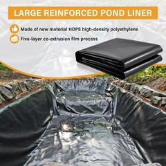 40x40ft Waterproof HDPE Pond Liner Pond Liners Fish Liner Gardens Landscaping US