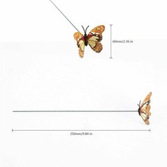 Butterfly Garden Decorations 9.8in Plastic Butterfly Stakes Ornaments Waterproof