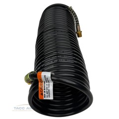 Amflo 1/4 X 25 Ft Nylon Recoil Air Hose Coiled Yellow 200 PSI 4-25E-RET