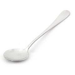 Round Shape Rice Soup Spoon Tableware Silver Tone 17cm Long 5PCS
