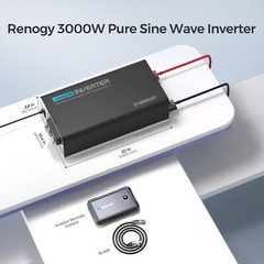 Renogy PUH 3000W Inverter with UPS Transfer Switch and Built-in Bluetooth