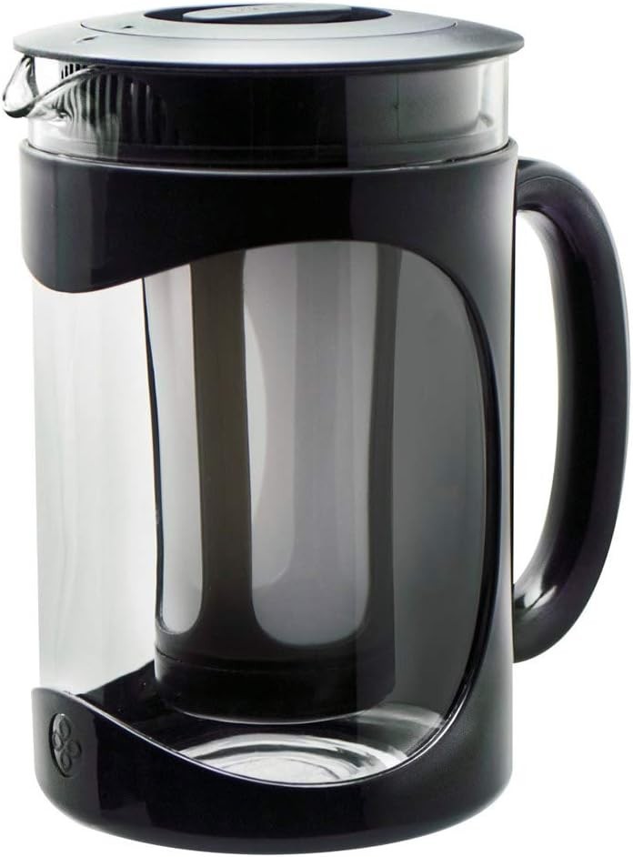 French Press Coffee Maker 6 Cup Black/Clear Plastic 7.68in H x 6.88in W