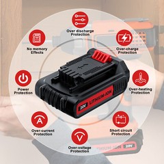 20V 1.5Ah Lithium ion Battery For Black & Decker 20 Volt MAX LBXR20 LB2X4020 US