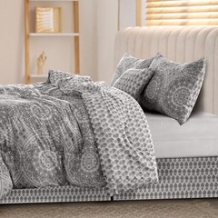 5 Piece Comforter Set Bed in a Bag All Season Reversible Bedding Comforter Set