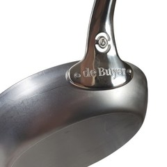 De Buyer Mineral B Pro Carbon Steel Fry Pan Stainless-Steel Nonstick 12 1/2″