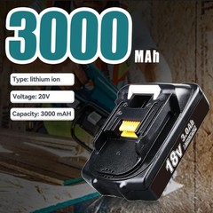 2 Pack For Makita 18V 3.0Ah LXT Lithium-Ion BL1830B BL1850B BL1860B Battery LED