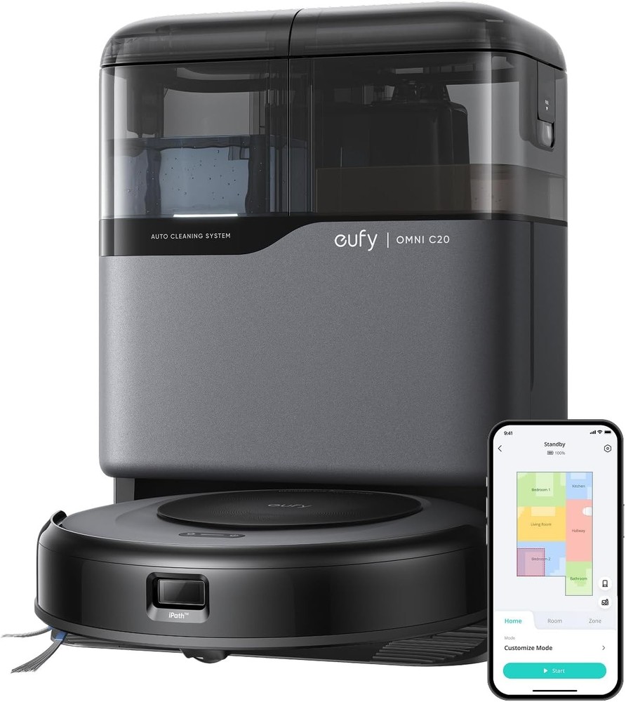 eufy Robot Vacuum Omni C20, Robot Vacuum and Mop ((Renewed Acceptable)