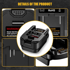 For Milwaukee M18 Battery Adapter, Adaptor Convert for Milwaukee 18V Battery & D