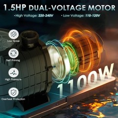 1.5HP Hayward Swimming Pool Pump Motor In/Above Ground w/ Strainer Filter Basket