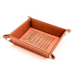 3 Years Of Marriage Engraved Leather Catchall Valet Tray Our 3rd Wedding Anniver