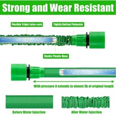 Expanding Expandable Flexible Garden Water Hose w Spray Nozzle 25, 50, 75, 100FT