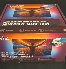 WiZ HDMI Sync Box W/TV Backlight, Multicolor LED, Wi-Fi, For 75″-85″ TVs New