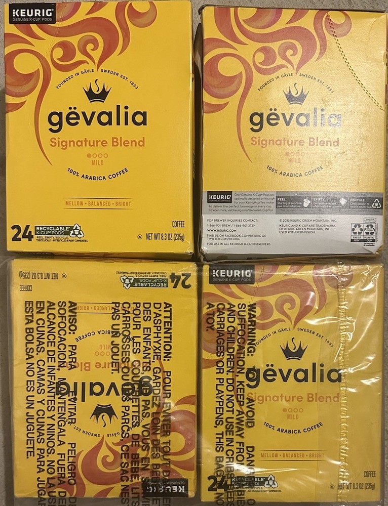 4 Packs Gevalia Signature Blend K-Cups Pods 4*24=96 Count