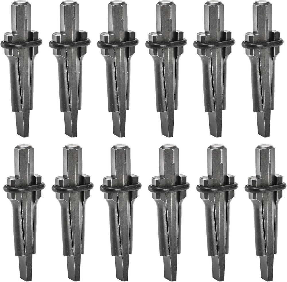 12 Pack Wedge and Feather Shims, 5/8 Inches Heavy Duty Rock Splitting Wedges Sto