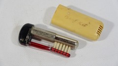 Vintage Oral Kit Bakelite Travel Red Toothbrush