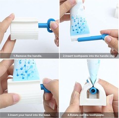 Toothpaste Squeezer Bathroom Tube Easy Stand Dispenser Rolling Holder Seat Lot