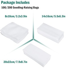 100PCS Non-woven Plant Grow Bags Nursery Bag Biodegradable Fabric Seedling Pot
