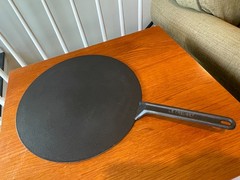 Le Creuset Crepe Pan Cast Iron 32 / 12.5″ Matte Black Flat Griddle Skillet NWOB