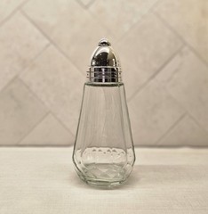 Vintage Christofle Meribel Sugar Shaker Muffineer Caster Glass Silver France