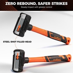 HORUSDY 4-Piece Dead Blow Hammer Set (0.5lb, 1lb, 2lb, 3lb) – One-Piece Molded