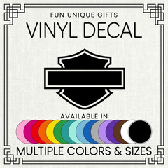 Harley Shield Vinyl Decal Sticker -Multiple Colors & Sizes- SHIPS FREE!