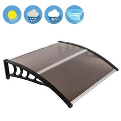 Window Awning Front Door Eaves Canopy Polycarbonate Roof Cover 40” /80”/120”