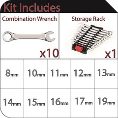 Husky Metric Combination Wrench Set (10-Piece)
