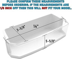 Right Bottom Door Bin Compatible with LG Refrigerator AAP73631602