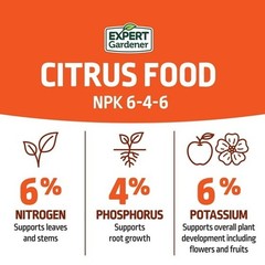 Expert Gardener Citrus Plant Food Fertilizer 6-4-6, 8 lb.